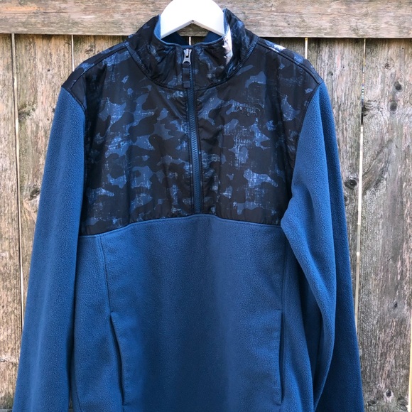 The north face fleece camo half zip jacket for boys - Picture 2 of 7